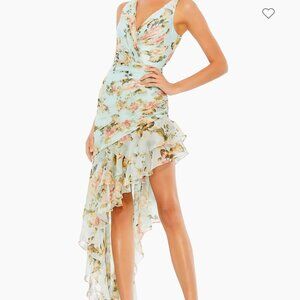 Mac Duggal asymmetrical chiffon dress